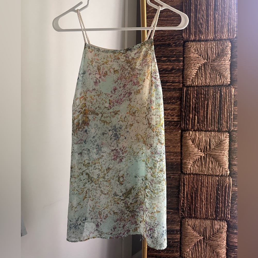 BCBGeneration Pastel Marble Slip Dress - Mint, Yellow, Pink